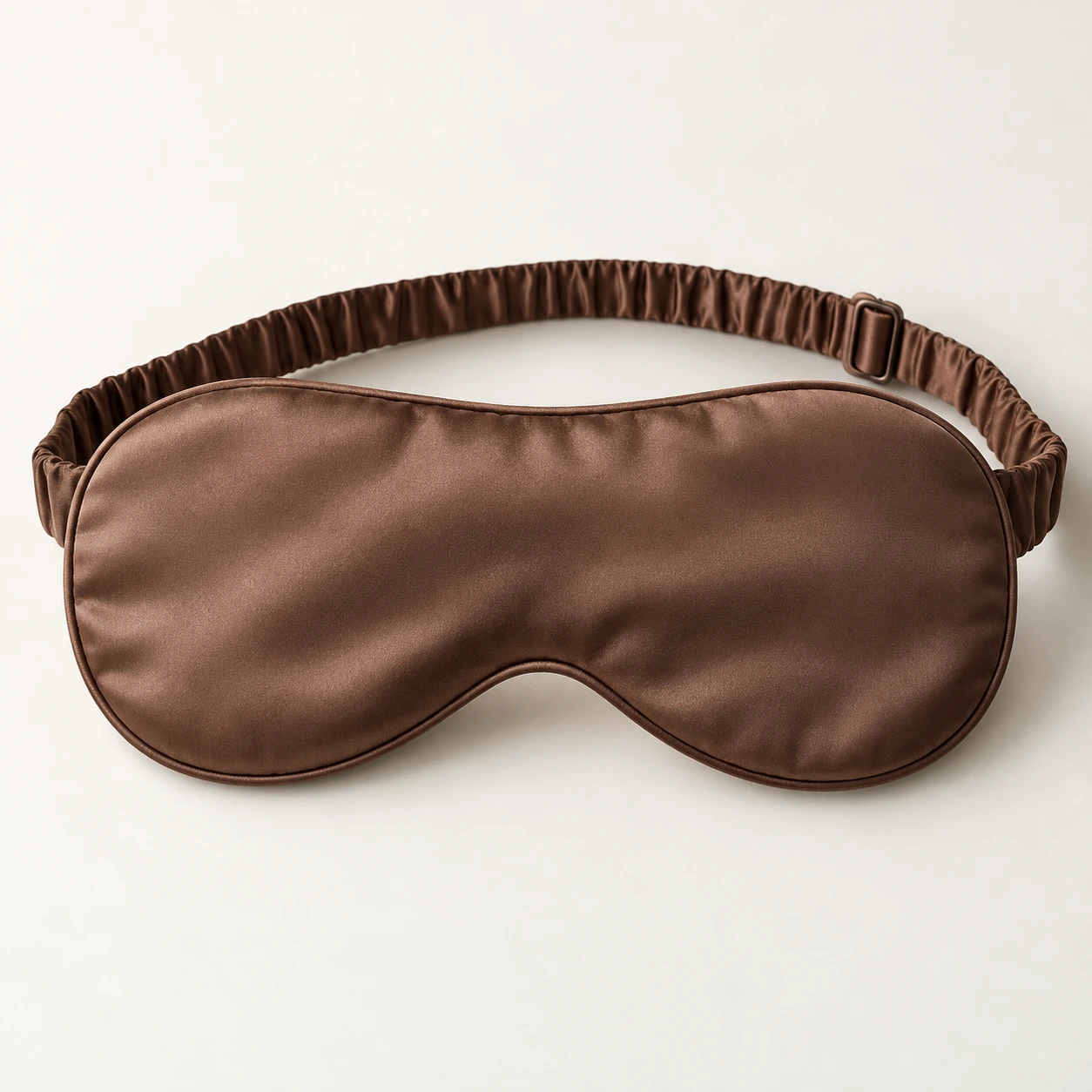 Cocoa Still silk eye mask in Cocoa